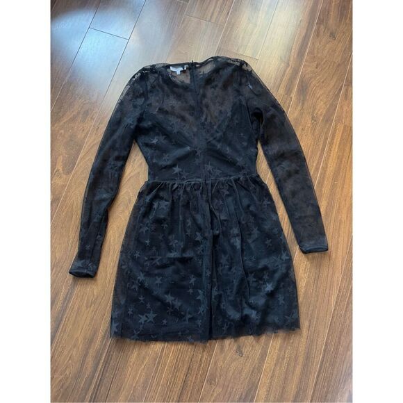 by the way. abel sheer skater dress in Black Star - Picture 7 of 8